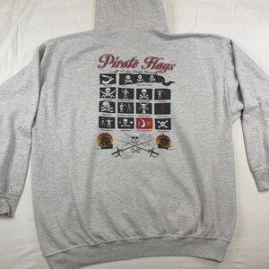 Pirate Flags Hoodie 2XL Distressed Skull Graphic Chesapeake Bay